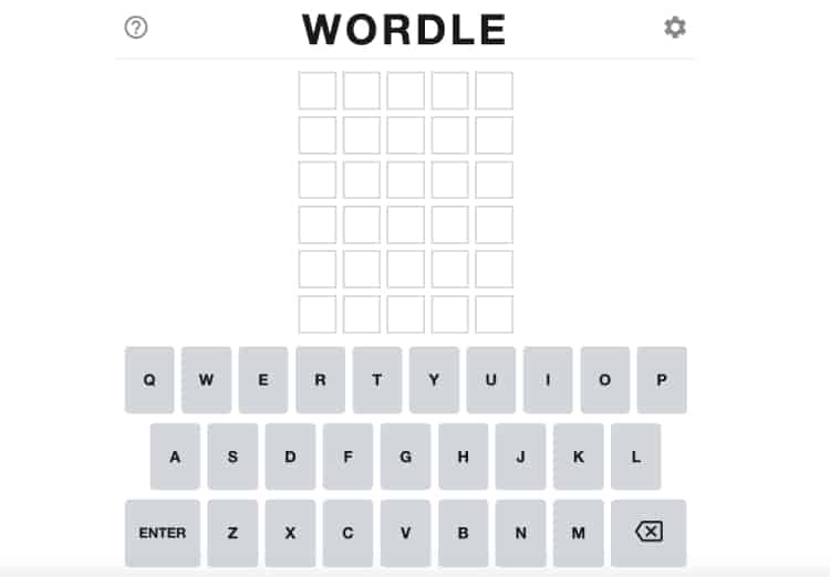 Wordle online game word