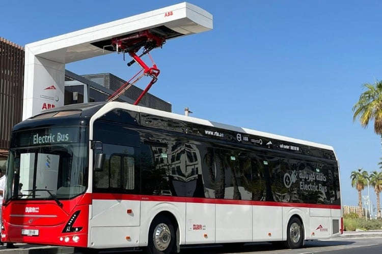 RTA has announced via their social media channels that they’ve started trials of electric buses through a new path in Dubai