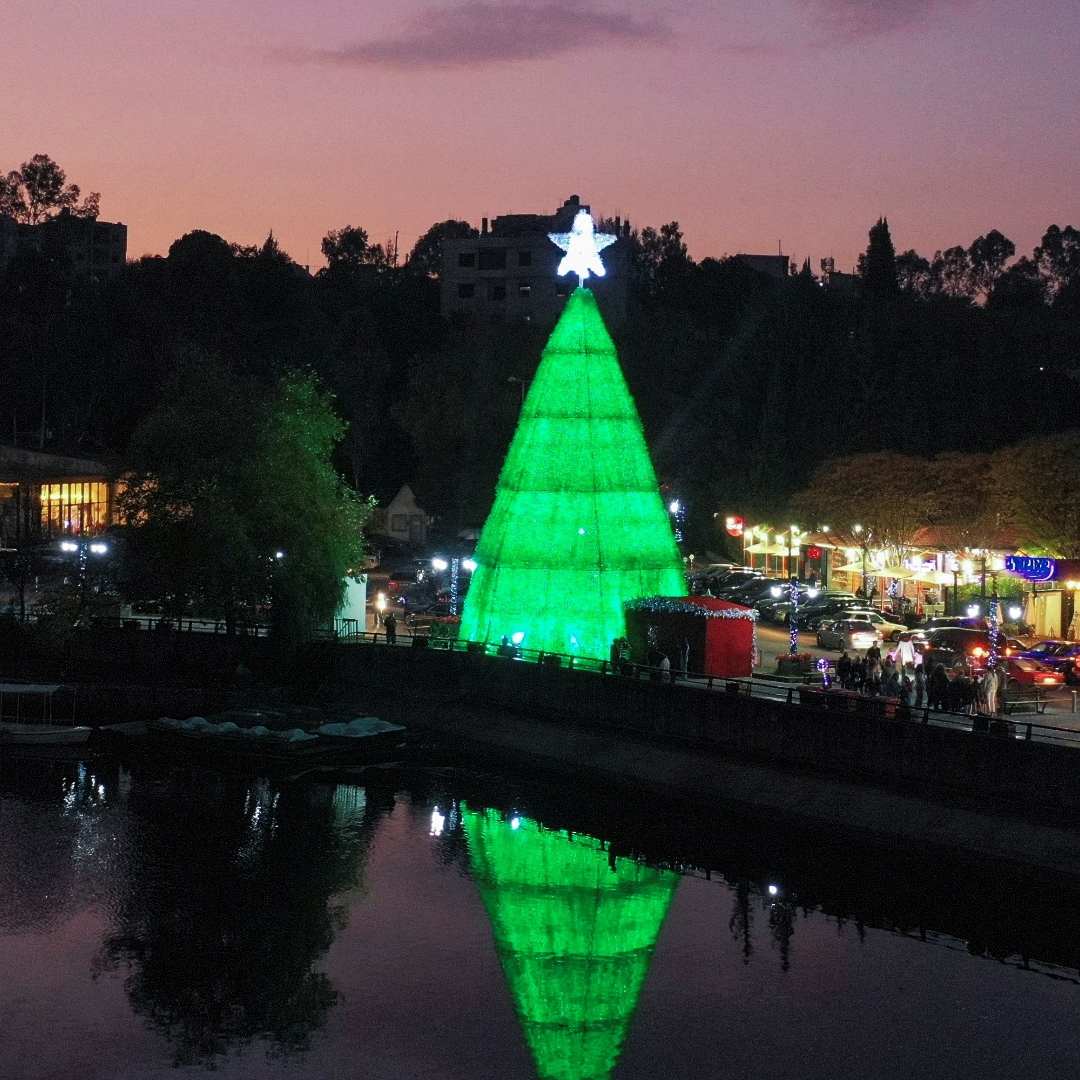 Lebanon lights up a huge Eco-friendly Christmas tree made of 108,000 plastic bottles1