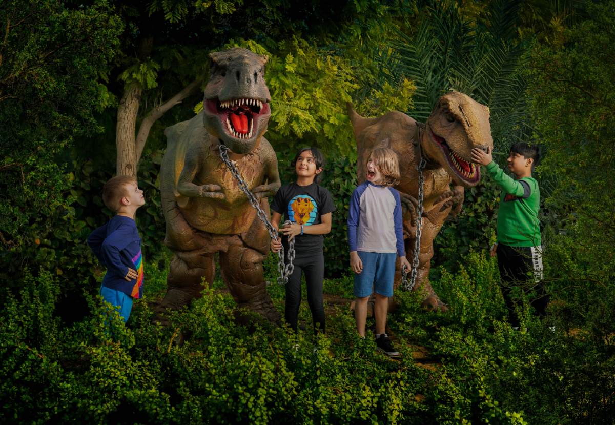 Experience the jaw dropping launch of Dino Mania the first dinosaur parade in the Middle East at Dubai Parks and Resorts