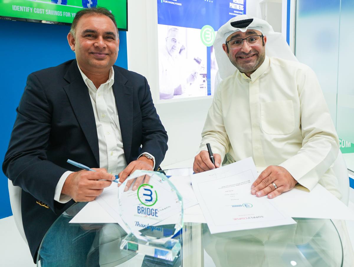 Ashok Muttin, founder and CEO of SupplyCopia and Rashed AlFadala, CEO and General Manager of Bridge Medical Group