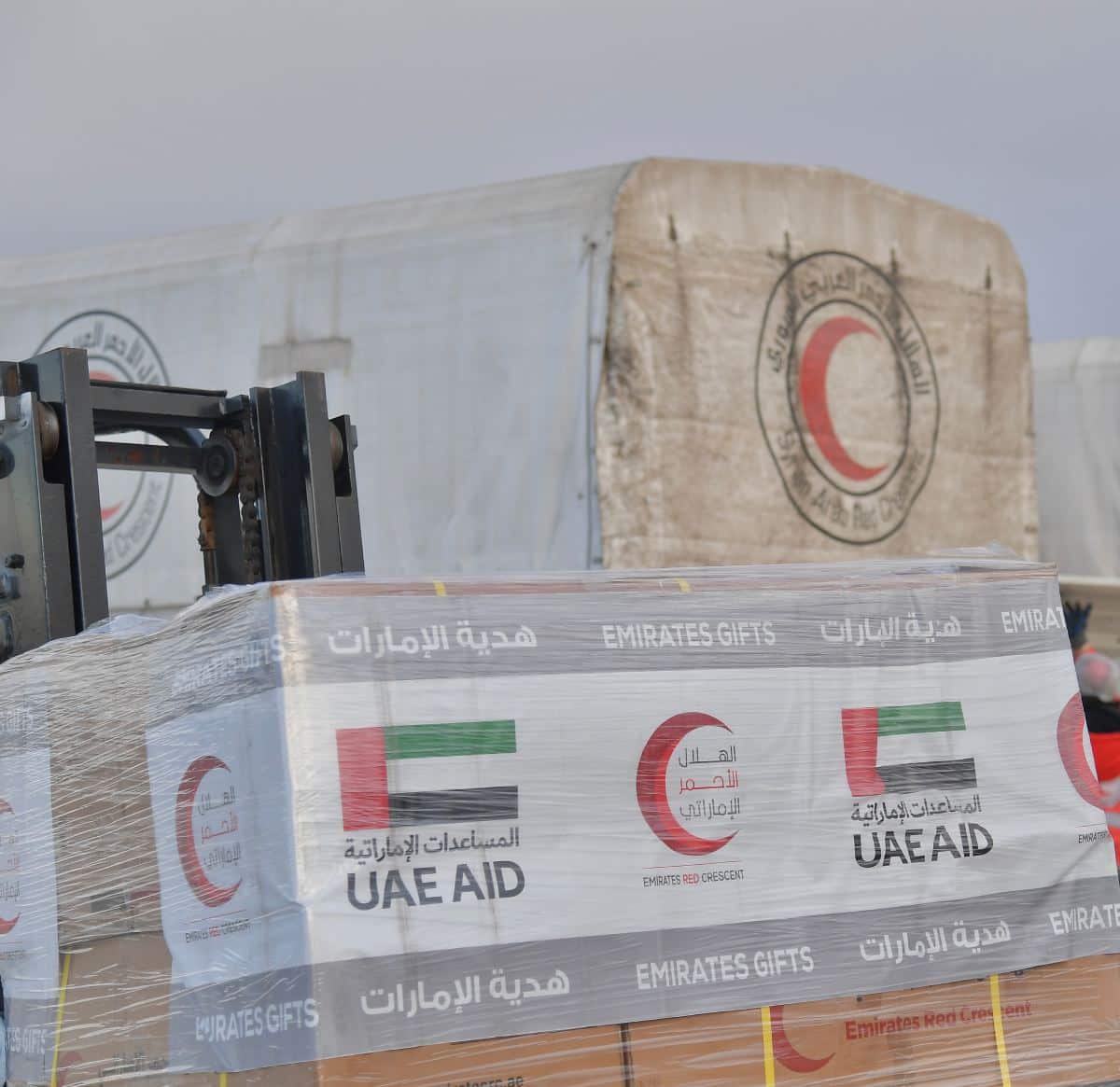 UAE sends 117 tonnes of relief supplies to Türkiye Syria over past 24 hours as part of Operation Gallant Knight