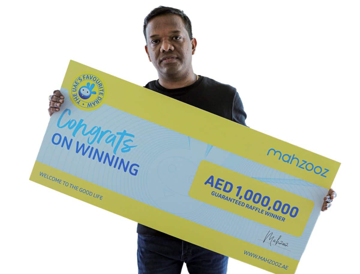 Mahzooz Guaranteed Raffle Draw Winner Dipish Indian expat becomes Mahzooz’s first GUARANTEED millionaire and wins AED 1,000,000