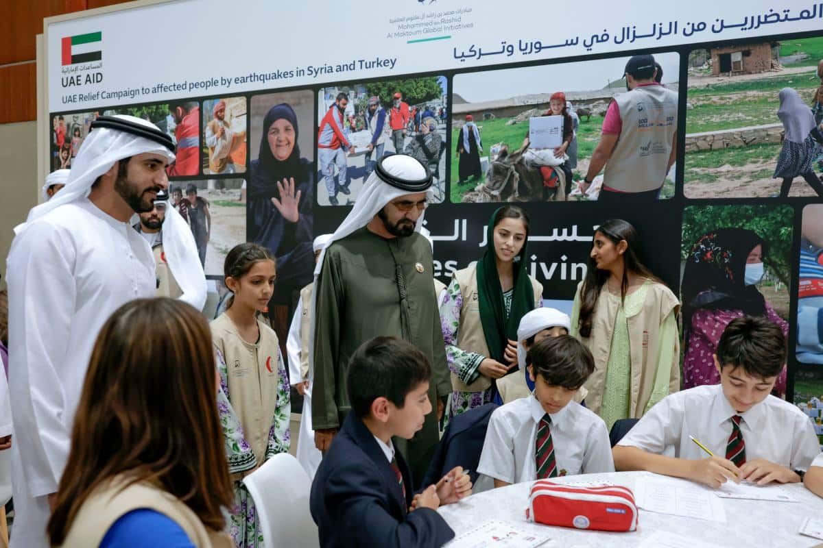 Mohammed bin Rashid visits ‘Bridges of Giving’ campaign centre, encourages volunteers supporting Syria-Turkiye