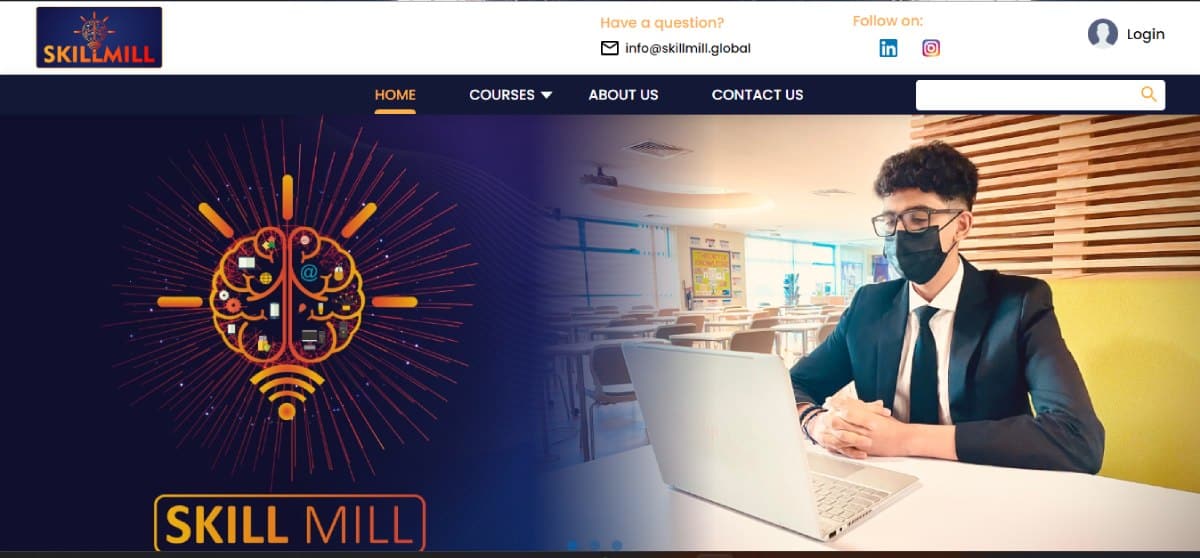 UAE student Skill Mill website