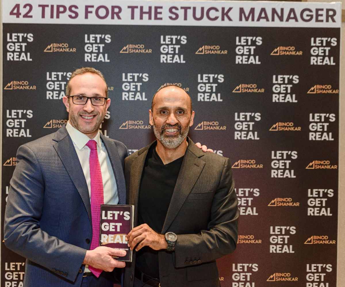 Hussein Sayed, CNBC Arabia, with Binod Shankar, Executive Coach, Mentor, Keynote Speaker and Author of Let's Get Real