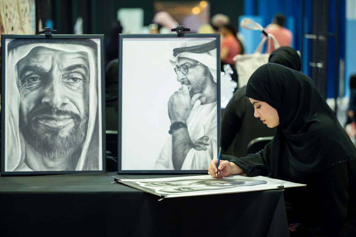 SCRF-Emirati Artist-Black & White Portraits-UAE leaders1