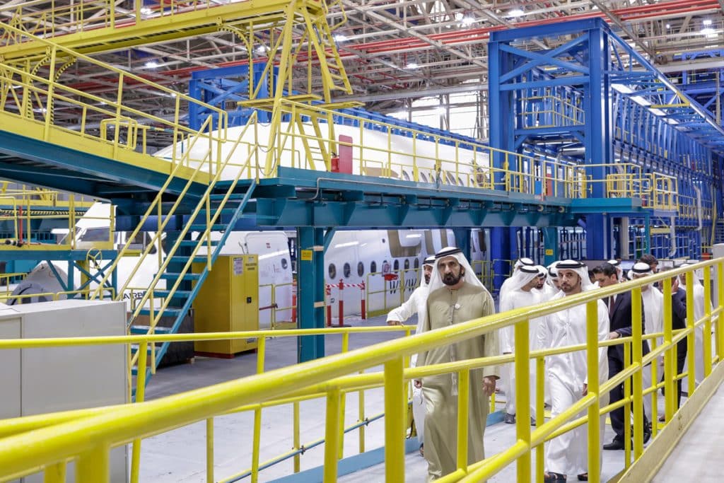 sheikh-mohammed-inspects-emirates-a380-redesign
