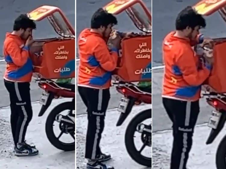 talabat-delivery-rider-caught-eating-customers-food