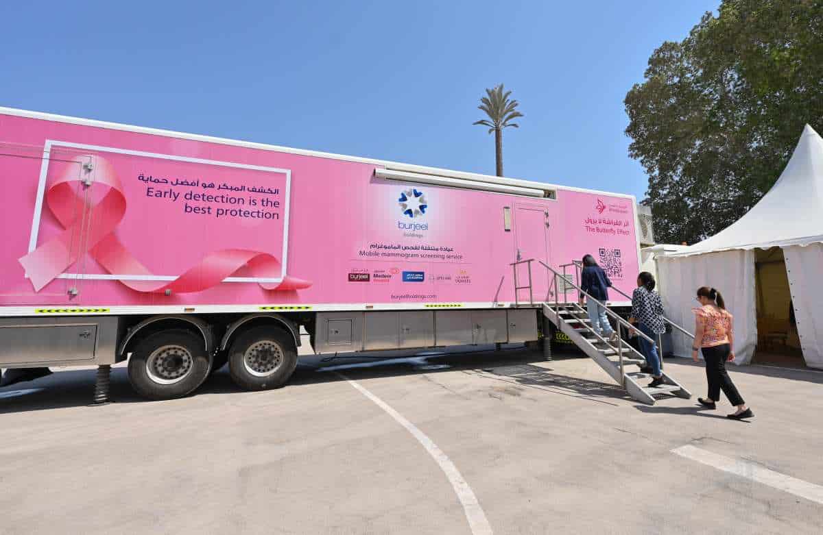 Burjeel Holding's mammogram truck in Abu Dhabi