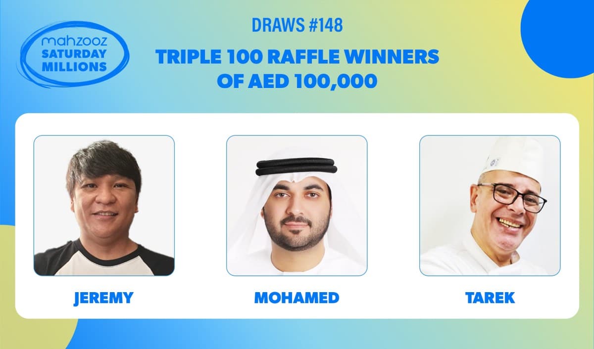 Emirati- Egyptian- Filipino- AED 100,000- Mahzooz Saturday Millions’- 149th draws