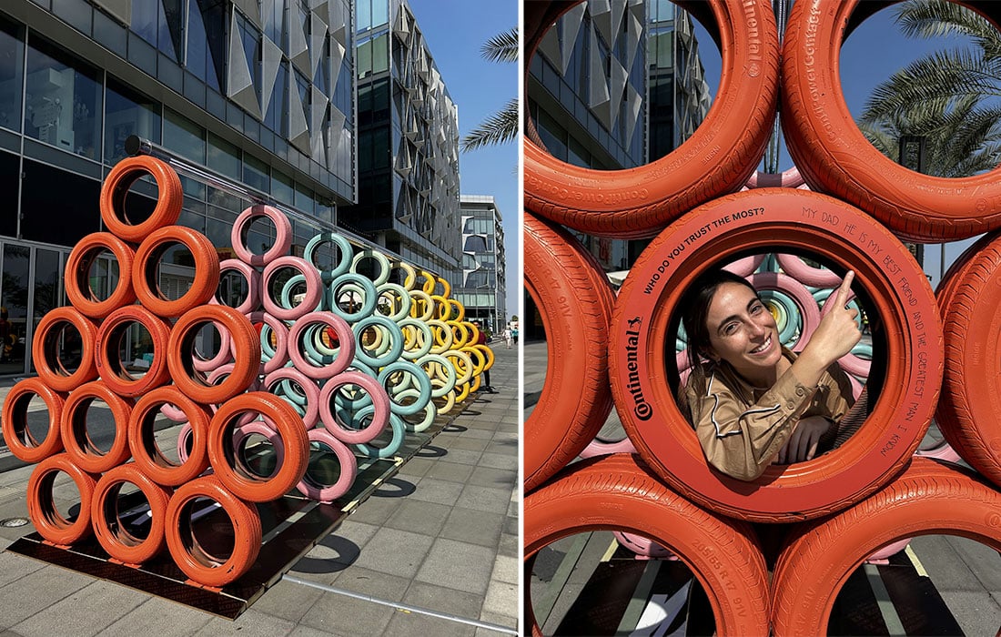 Continental-revives-discarded-tyres-with-Art-Exhibit-at-Dubai-Design-Week