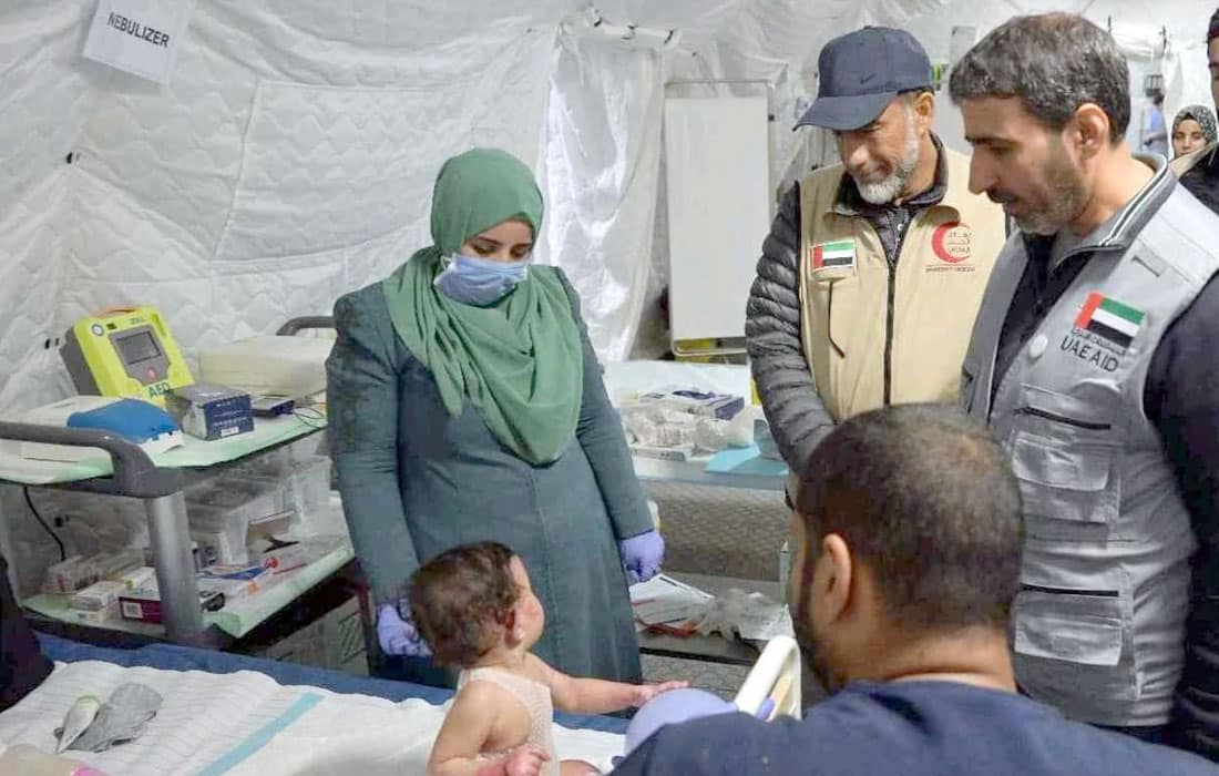 Ministry-of-Foreign-Affairs-delegation-UAE-field-hospital-Gaza