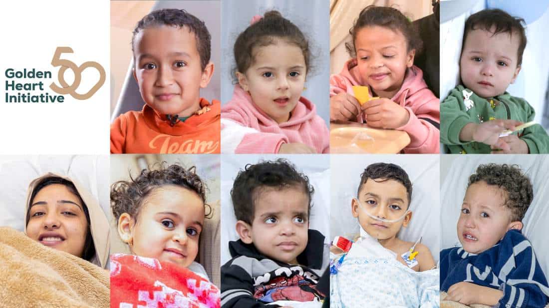 Children from Libya, Egypt & Tunisia who have undergone free life-saving heart surgeries through Golden Heart Initiative