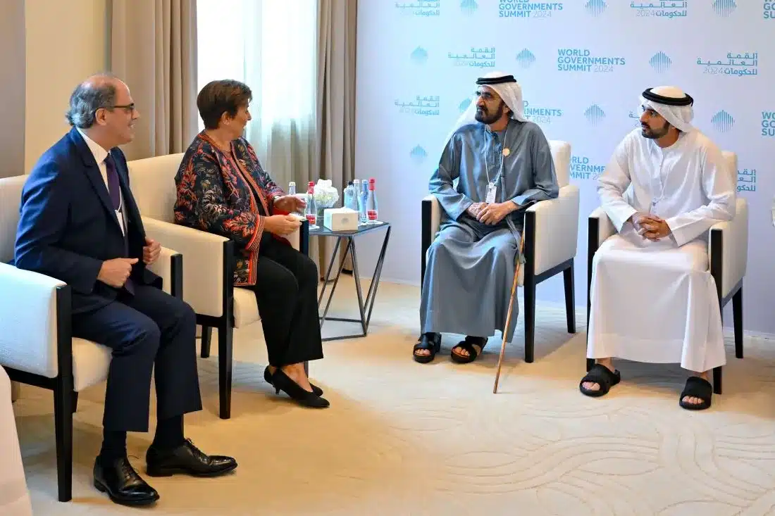 Mohammed bin Rashid meets with IMF Managing Director