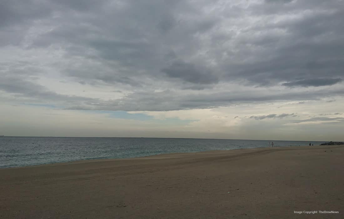 UAE-Rain-beach-weather-cloudy