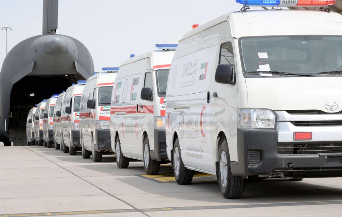 UAE-ambulances-Egypt-Al-Arish-healthcare-Gaza-Strip