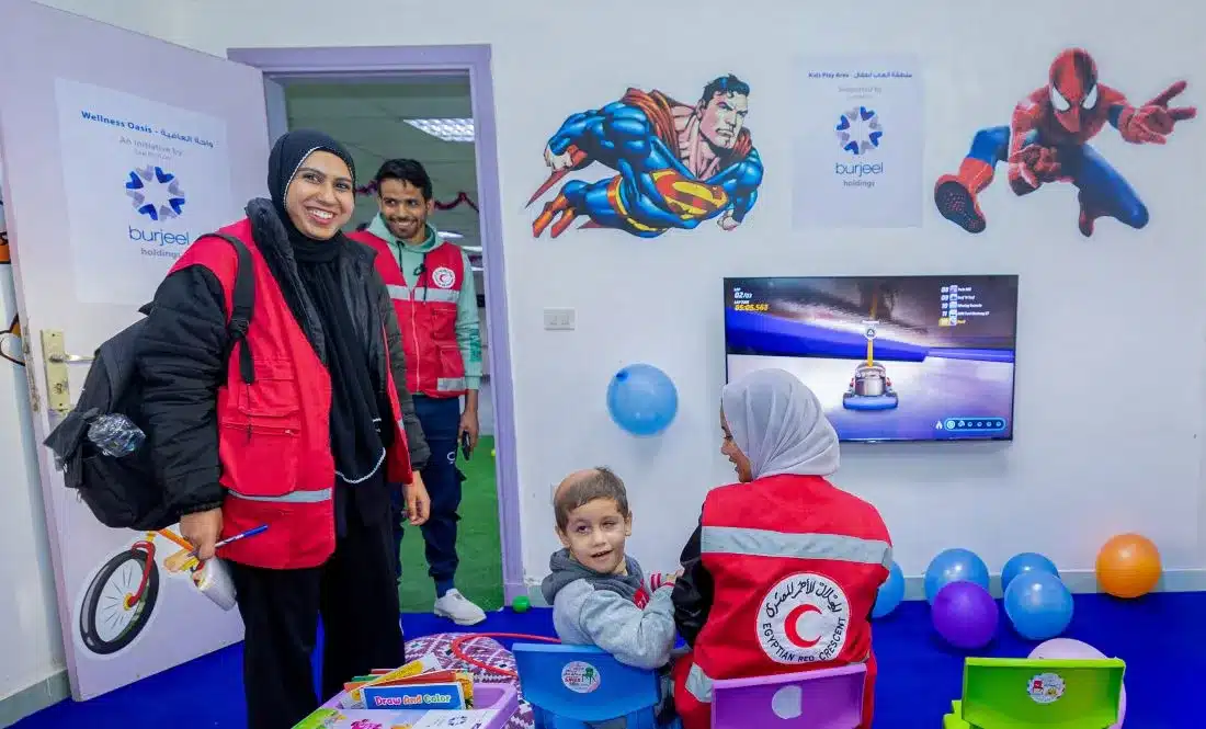 A recreational area dedicated by Burjeel Holdings to the young patients from Gaza at Al-Arish Hospital