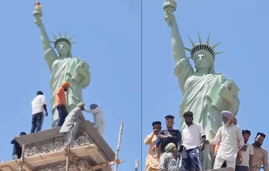 Man from Punjab builds replica of statue of liberty on rooftop after U.S. visa application rejection