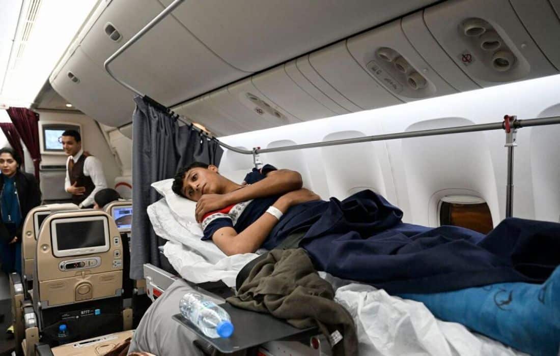 UAE embraces 17th group of wounded Palestinian children and cancer patients