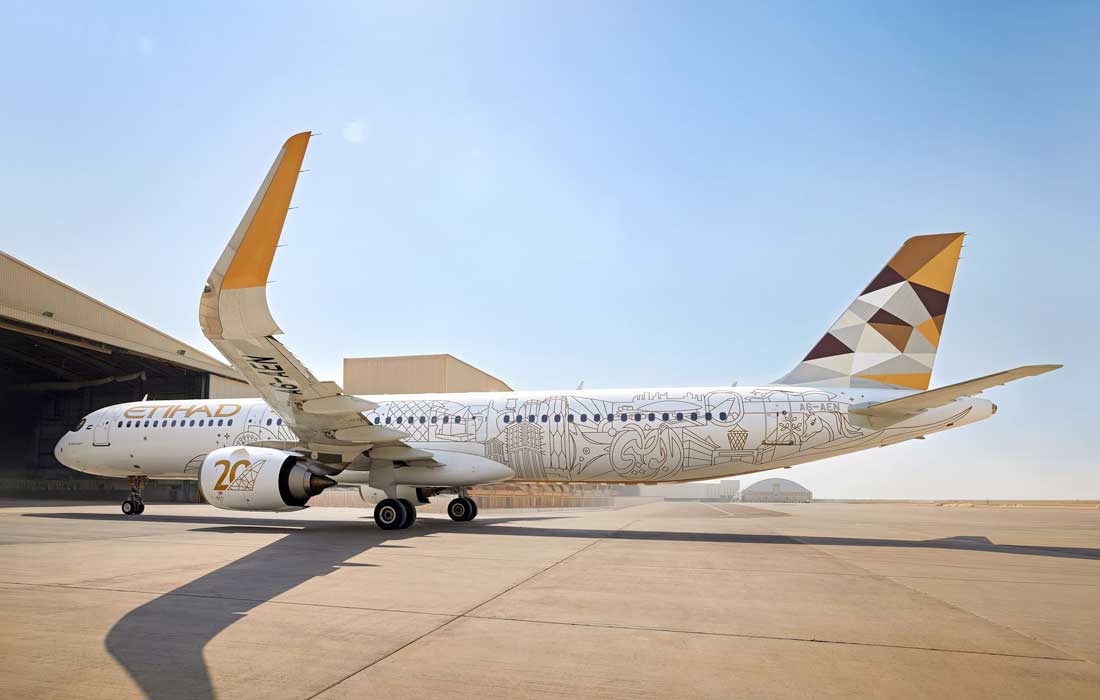 Etihad unveils special livery to celebrate its 20th anniversary