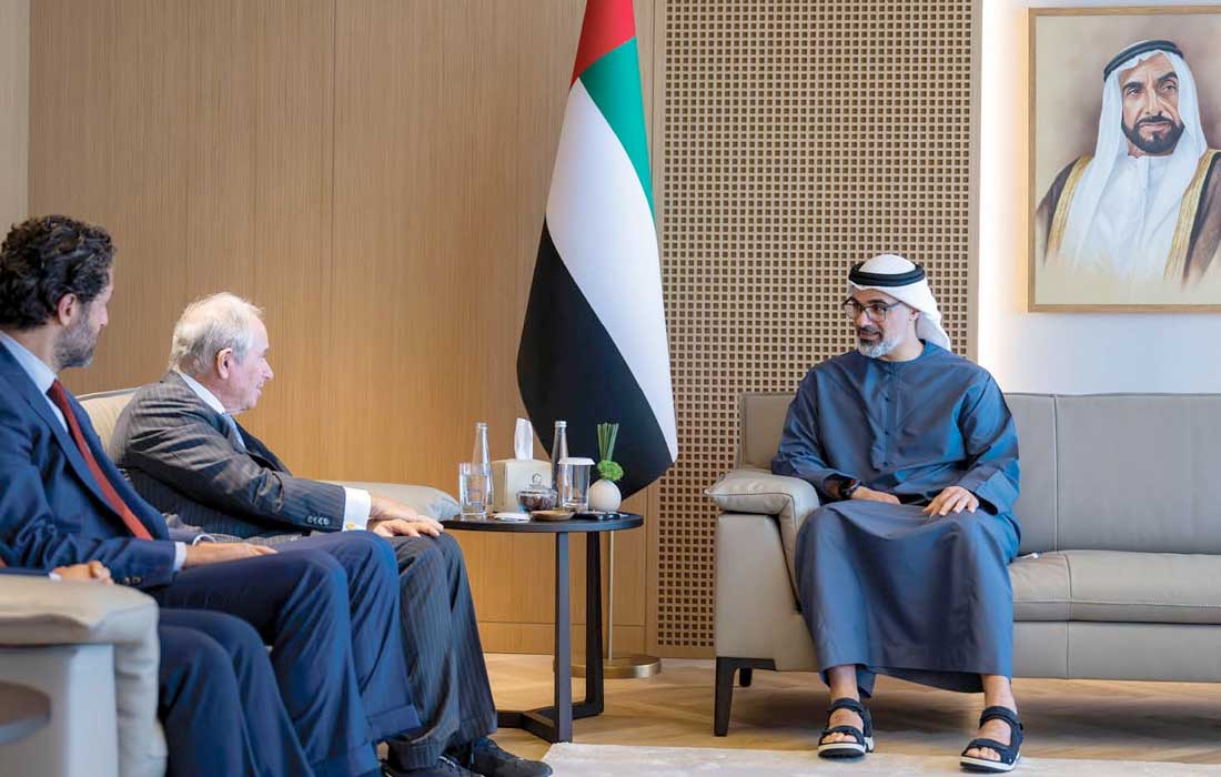 Khaled bin Mohamed bin Zayed meets CEO of Blackstone