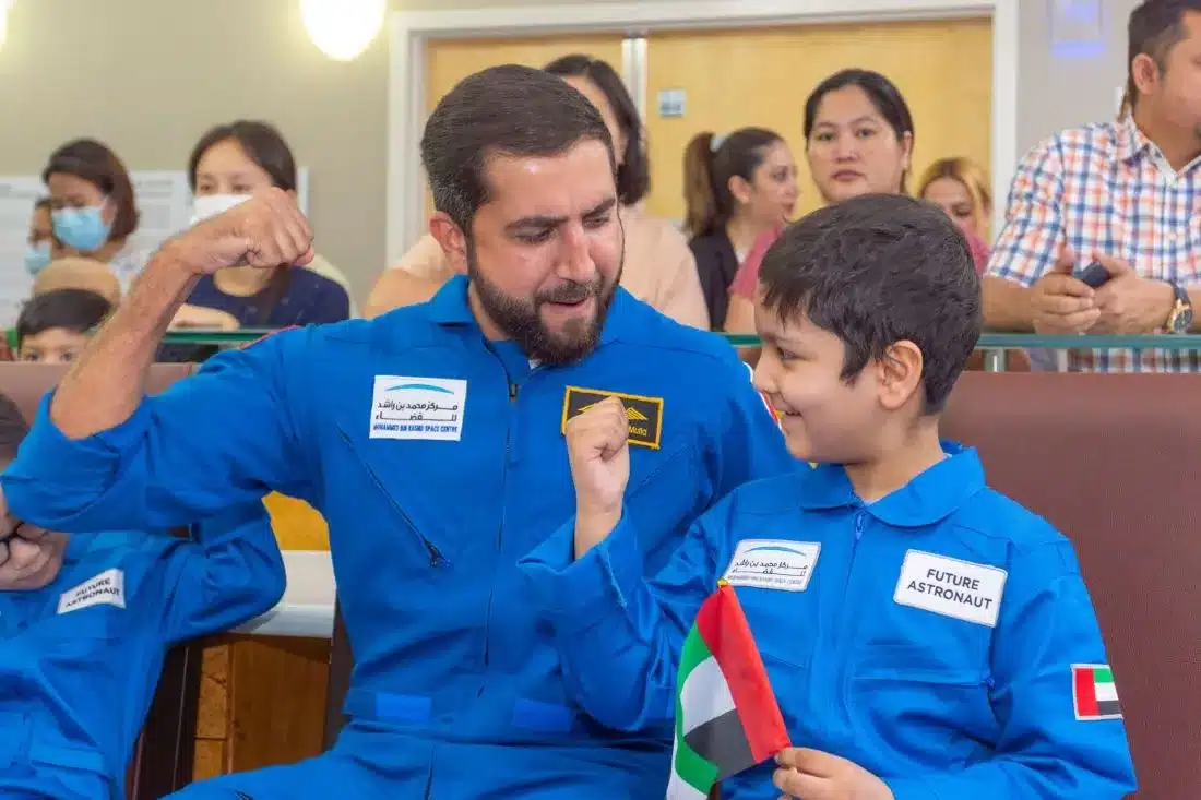 Emirati astronauts uplift childhood cancer patients' morale