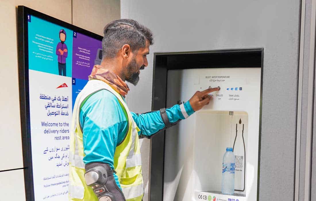 RTA and MAF have set up air-to-water dispensers at rest areas