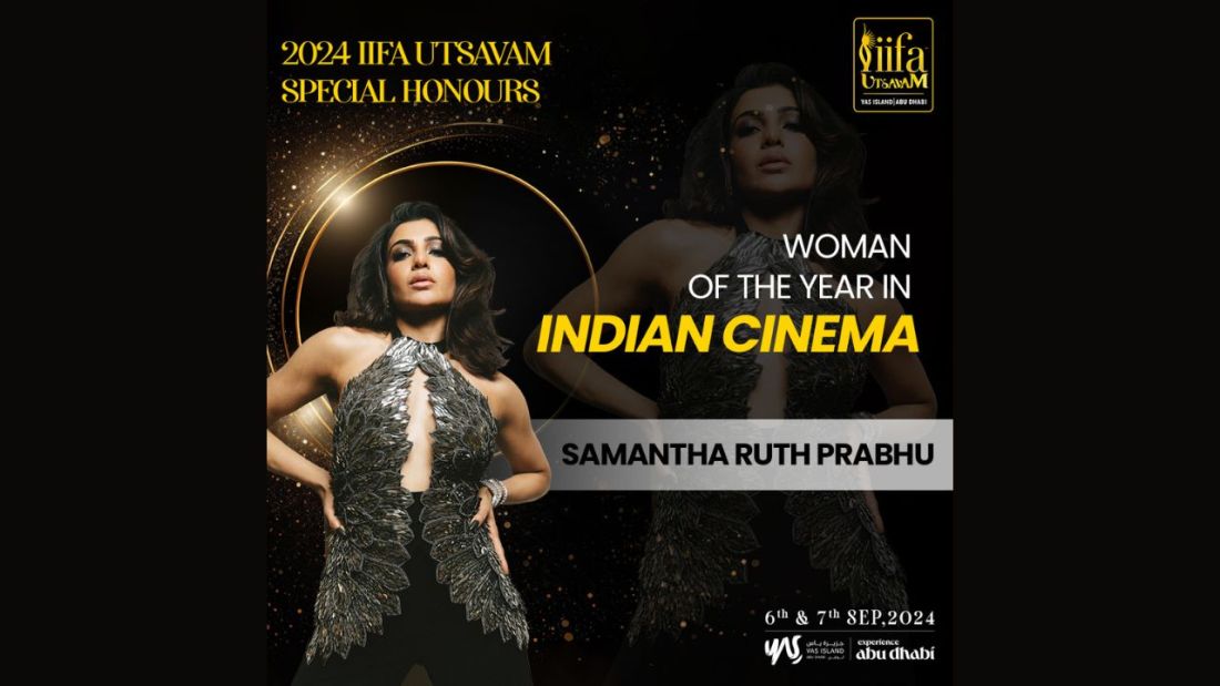 Samantha Ruth Prabhu, South Indian film star, to receive 'Woman of the Year' at IIFA Utsavam in Abu Dhabi, September!