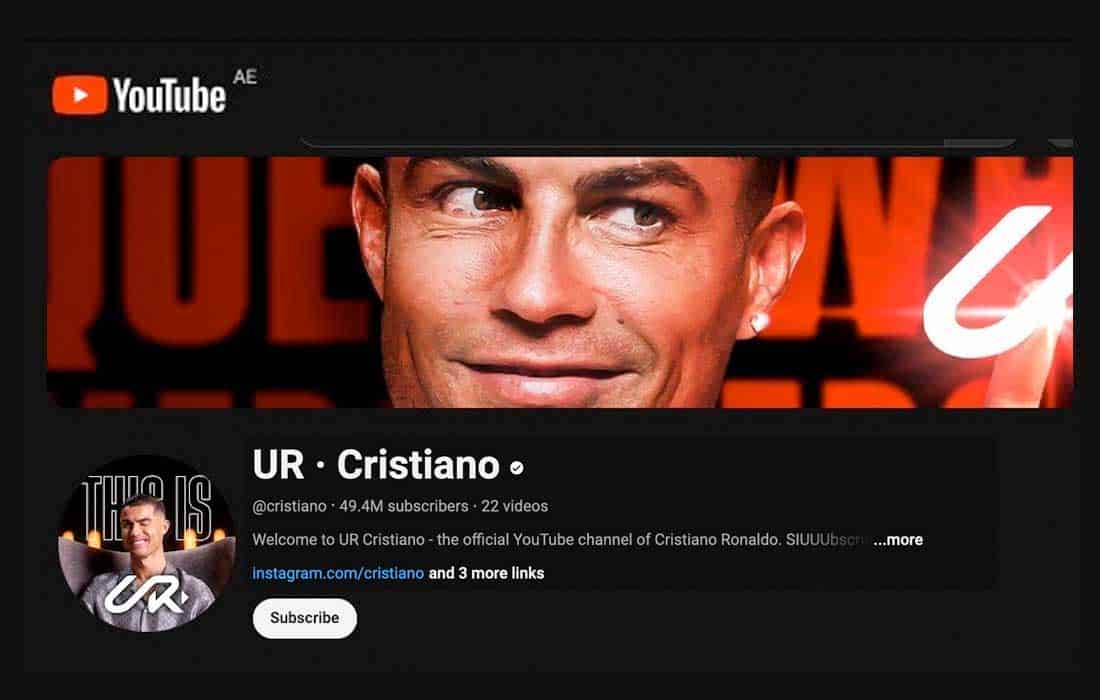 Cristiano Ronaldo on YouTube