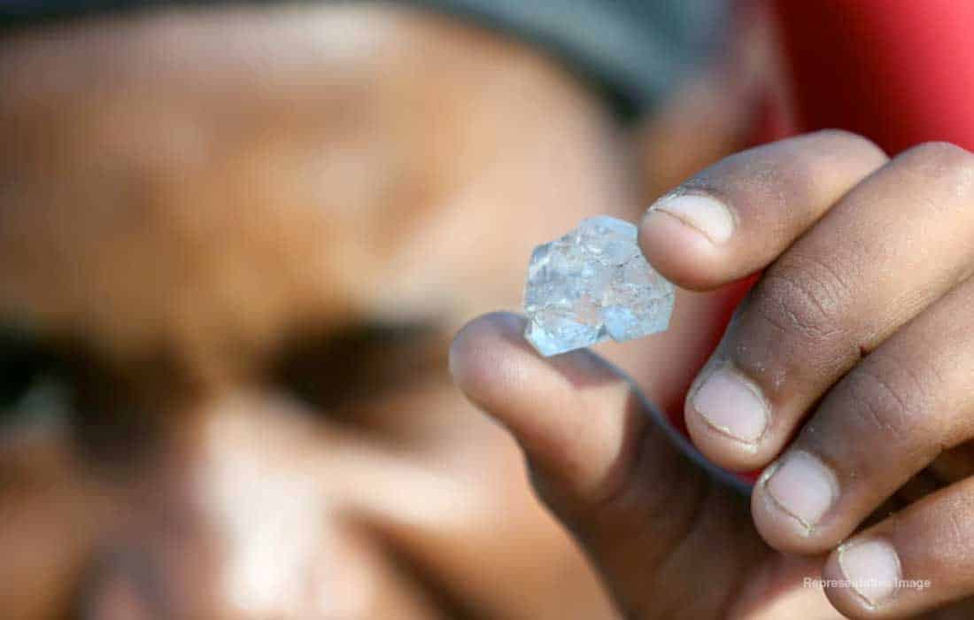Farmer in India digs up a 16 rare diamond in his farm