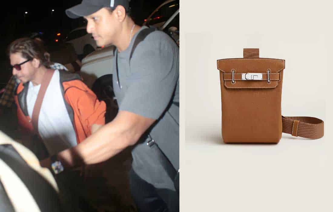 Shah Rukh Khan shows off a rare Hermes bag at Mumbai airport!