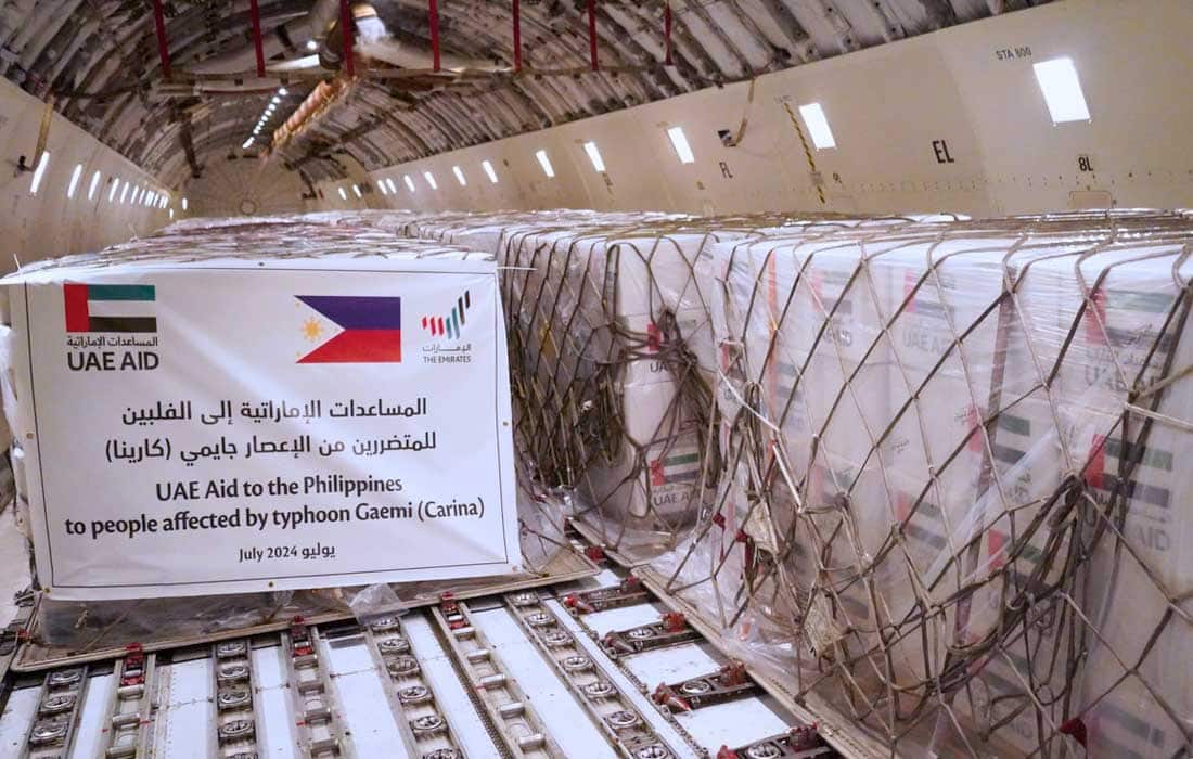 UAE dispatches aid plane to Philippines in response to Typhoon Carina