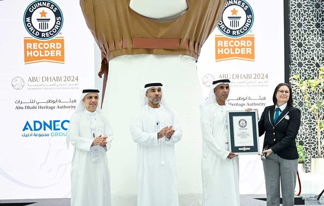 ADIHEX sets Guinness World Record for largest falcon hood