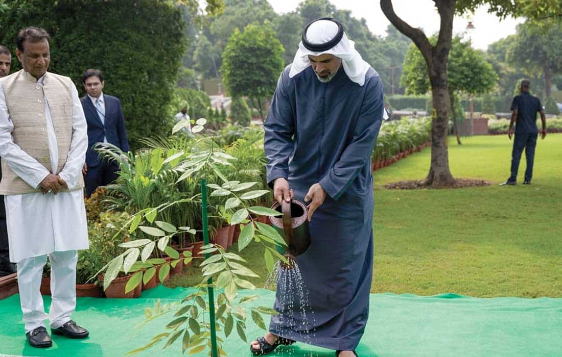 Abu Dhabi Crown Prince visits Mahatma Gandhi's shrine, plants saplings at Raj Ghat memorial