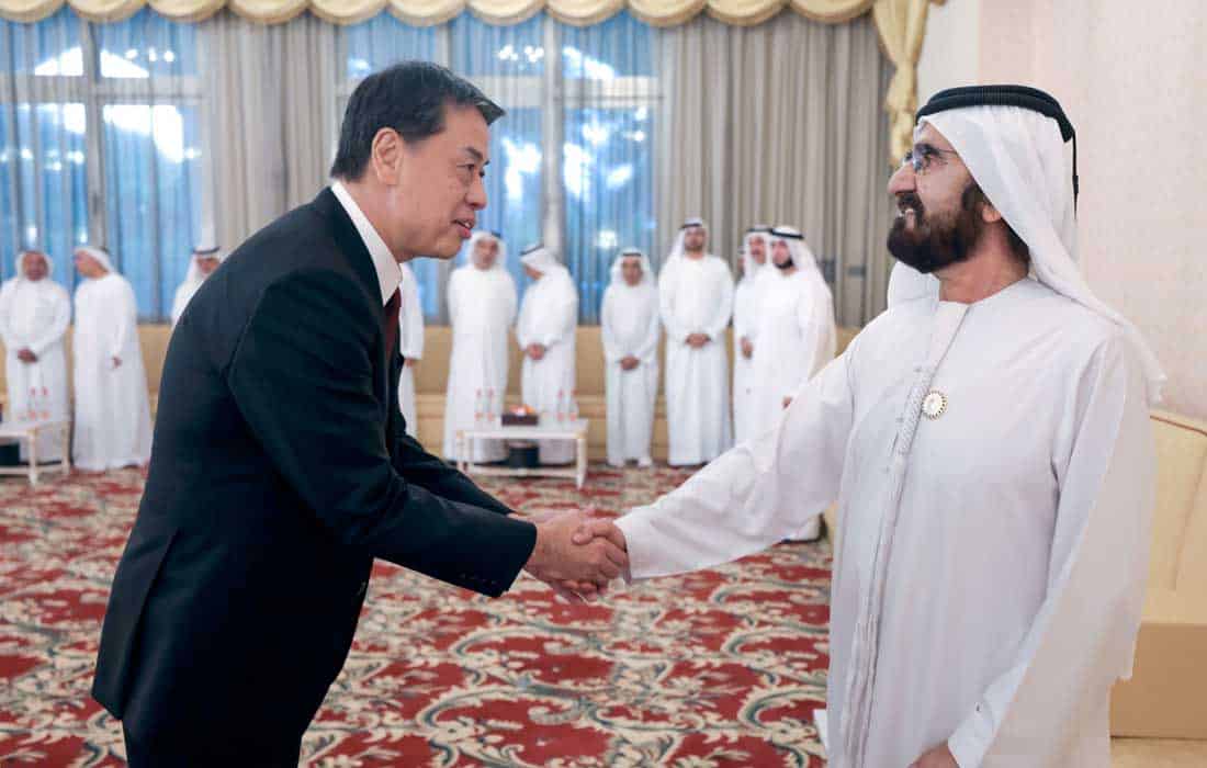 Mohammed bin Rashid meets with President of Nissan Motor Corporation