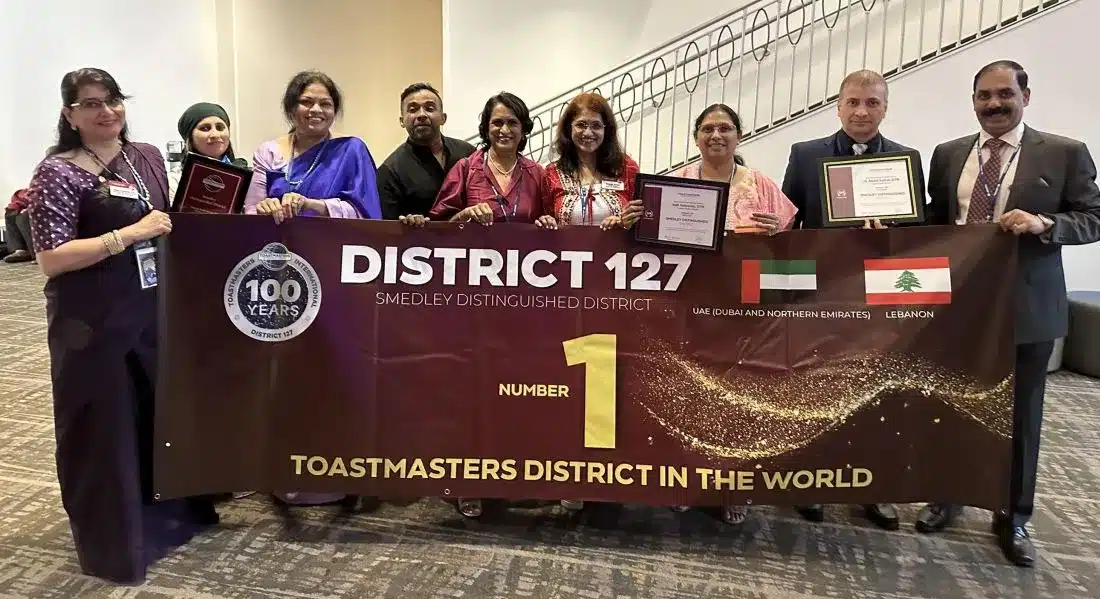 Dubai-based Toastmasters District 127 emerges No.1 globally