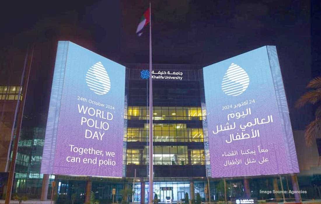 Abu Dhabi lights up in support of World Polio Day 2024