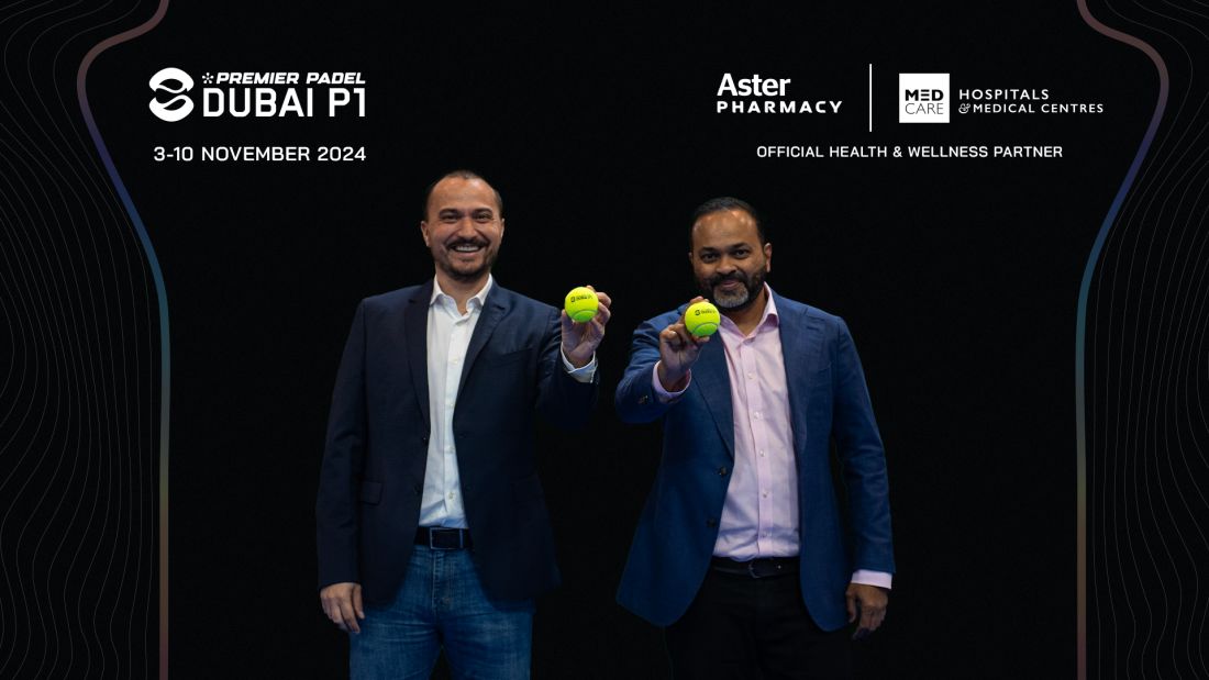Dubai Premier Padel P1 selects Medcare and Aster Pharmacy as Official Health and Wellness Partner