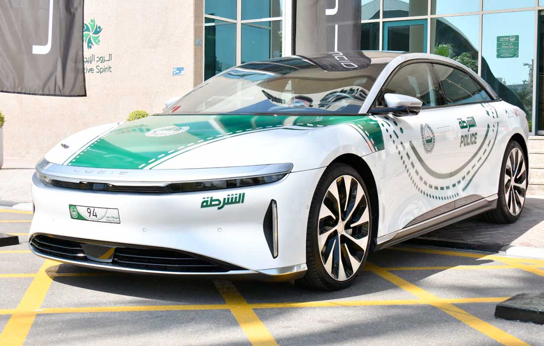 Lucid Air Grand Touring joins Dubai Police Fleet of Tourist Security Patrols