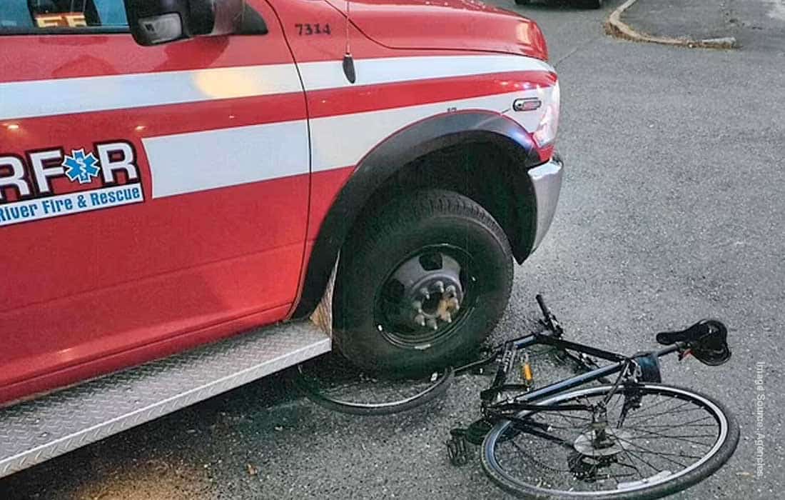 Ambulance hits cyclist, takes him to the hospital then bills him