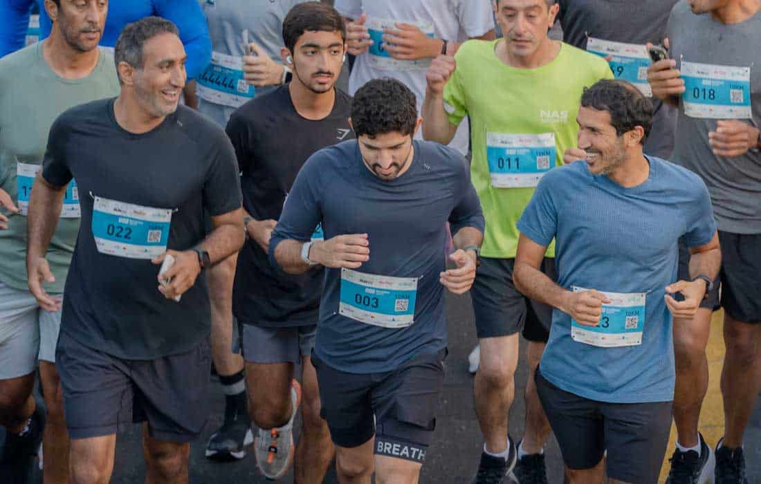 Sheikh Hamdan leads the record-breaking Dubai Run 2024