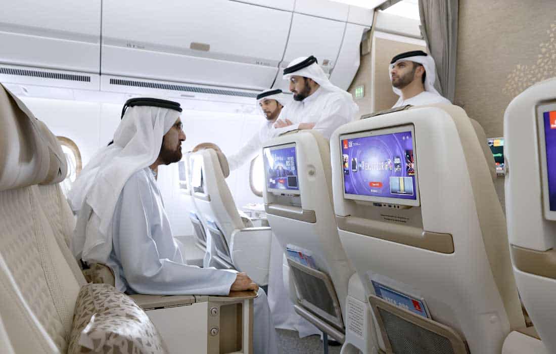 Sheikh Mohammed reviews Emirates fleet expansion with Airbus A350 launch