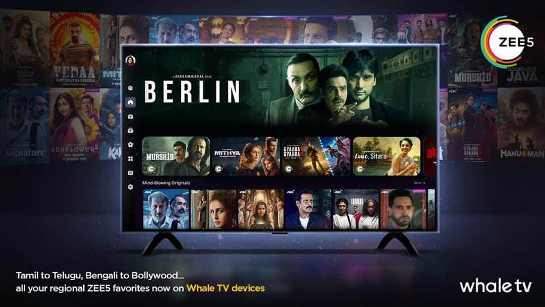 ZEE5 Global Expands Reach by Launching on Whale TV Smart TVs in 150+ Countries