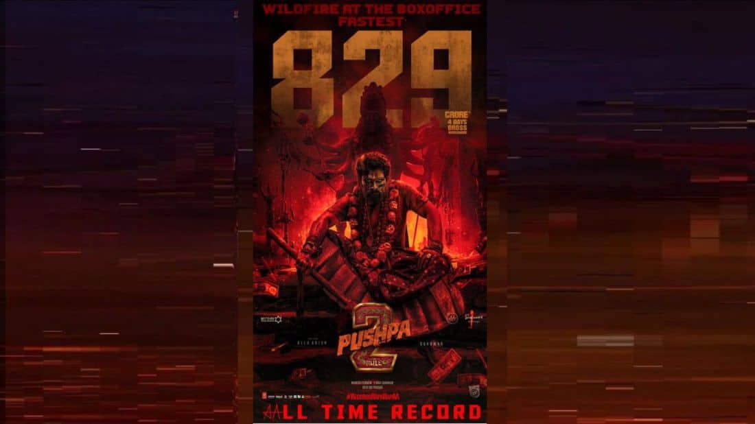 Pushpa 2 Breaks Records with Biggest Ever Box Office Collections for an Indian Film’s Opening Weekend, touching $100mn cumulatively in 4 day weekend