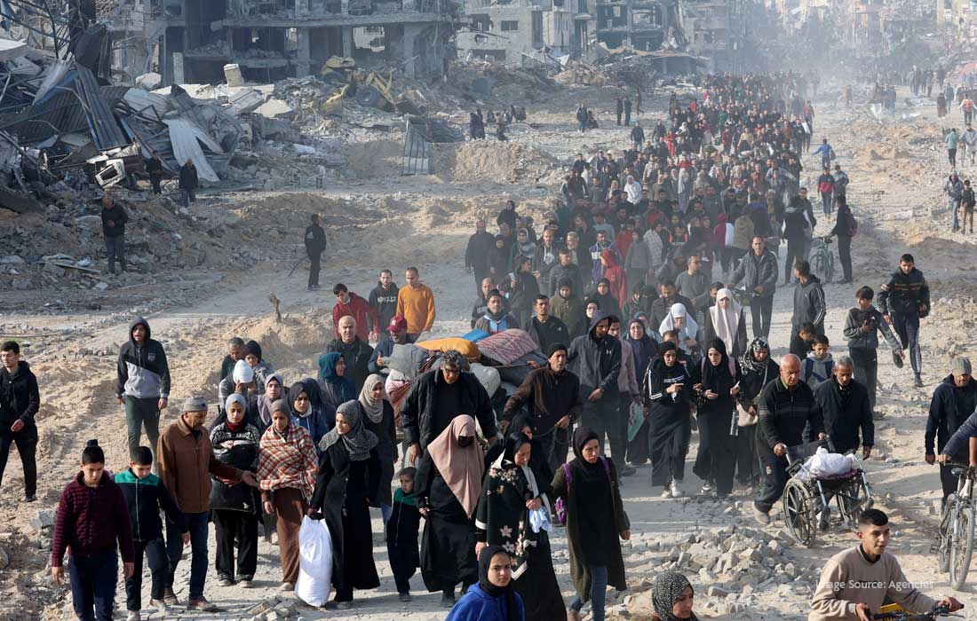 Ceasefire begins in Gaza as aid enters