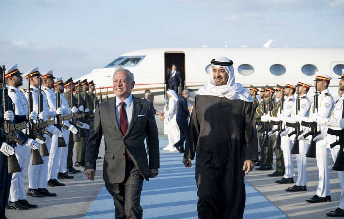 King of Jordan arrives in UAE on Fraternal visit, welcomed by President