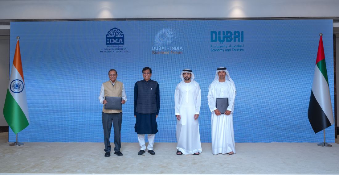 Sheikh Hamdan & India’s Minister of commerce witness 8 key deals to boost sector ties