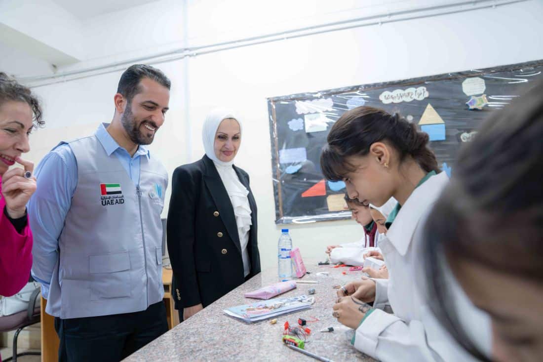 Sheikh Sultan bin Ahmed visits Palestinian refugee camp in Jordan
