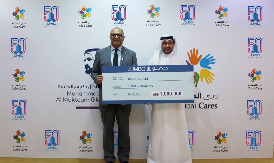 Jumbo Dubai Cares donation boosts education, strengthening its AED 8 million legacy of impactful giving.